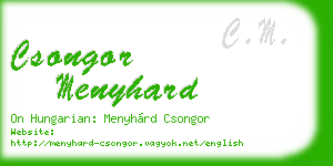 csongor menyhard business card